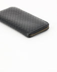 Bottega Black Intrecciato Weave Wallet