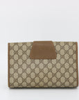 Gucci GG Canvas Brown Clutch Bag