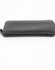 Bottega Black Intrecciato Weave Wallet