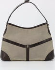 Gucci GG Canvas Brown Hobo Ophidia Leather Shoulder Bag