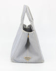 Prada Grey Canvas Canapa Logo Tote