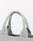 Prada Grey Canvas Canapa Logo Tote