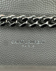 YSL Grey Monogram Leather Kate Bag