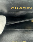 Chanel Black Quilted Cotton Kisslock Bag