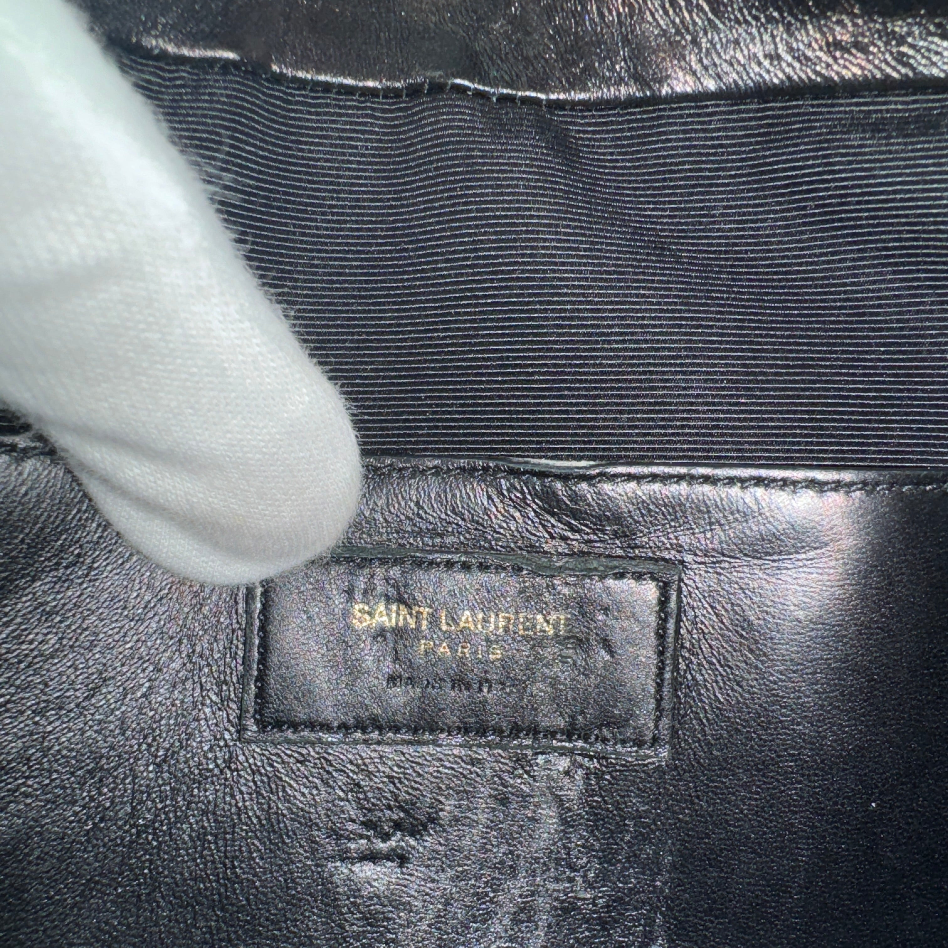 YSL Black Leather Lou Camera Bag