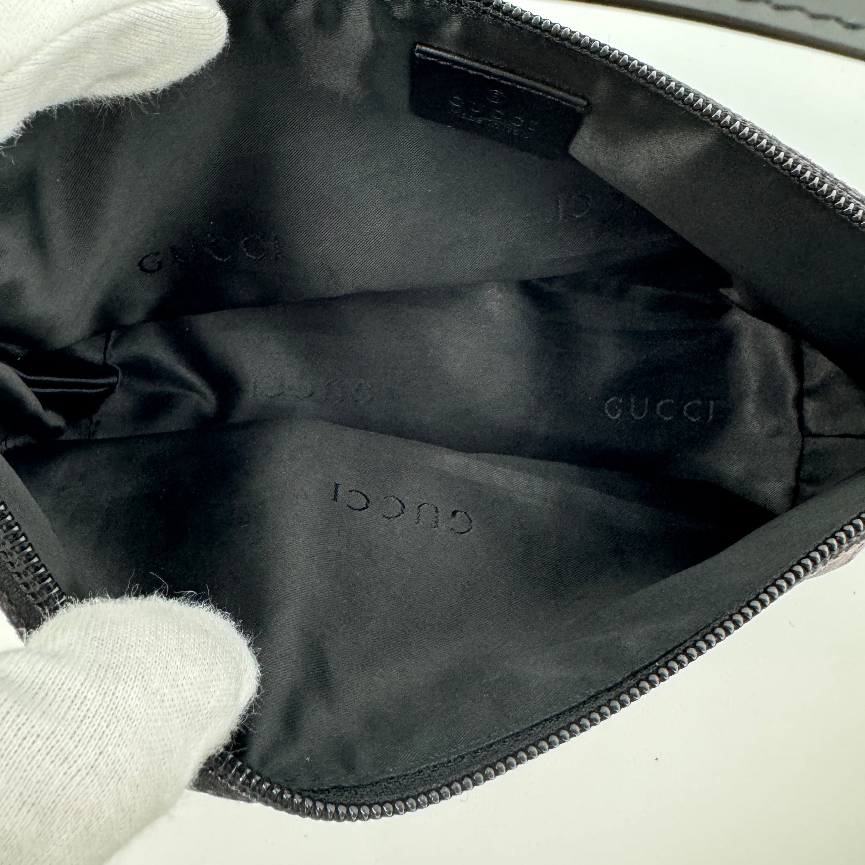 Gucci Black GG Canvas Boat Pochette