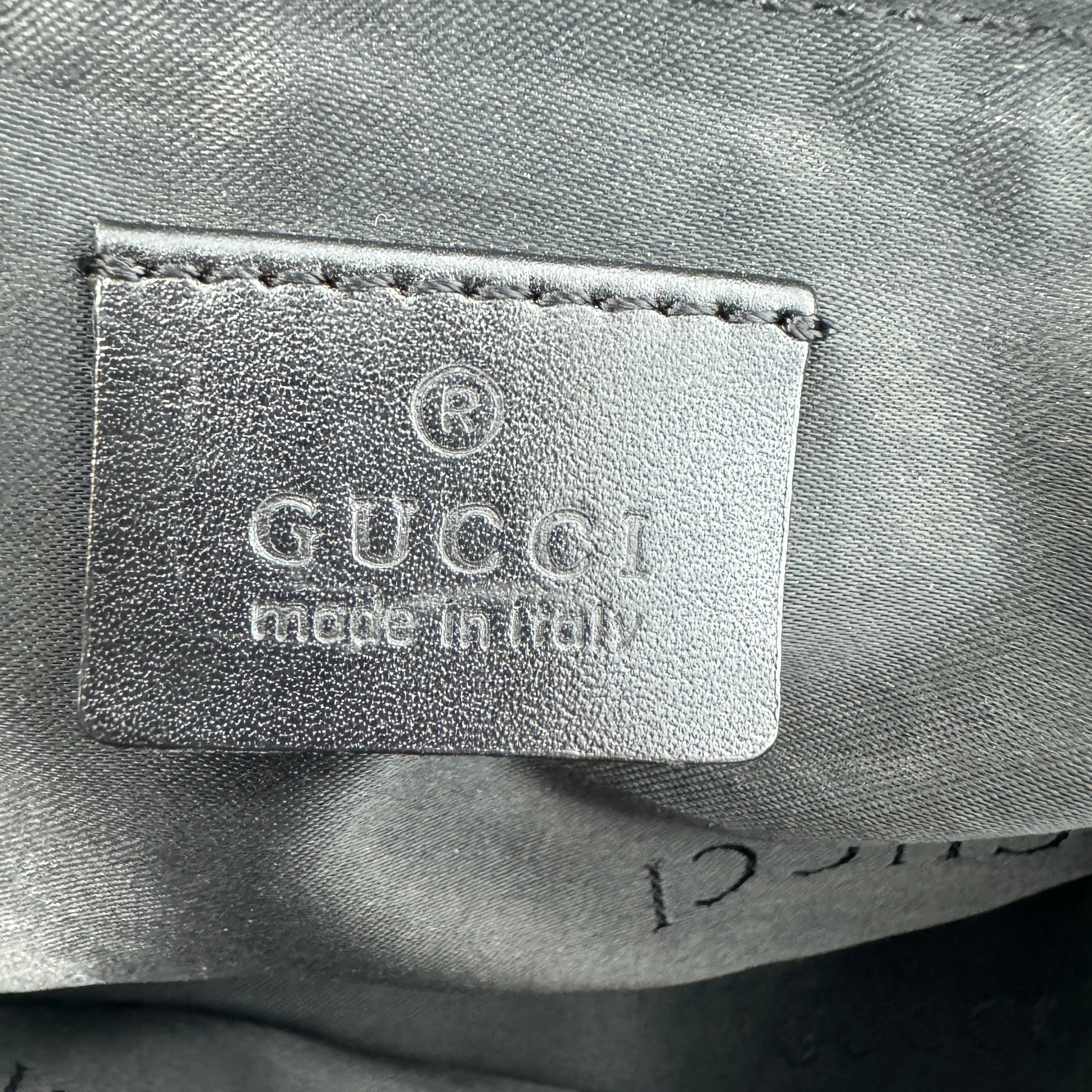 Gucci Black GG Canvas Boat Pochette