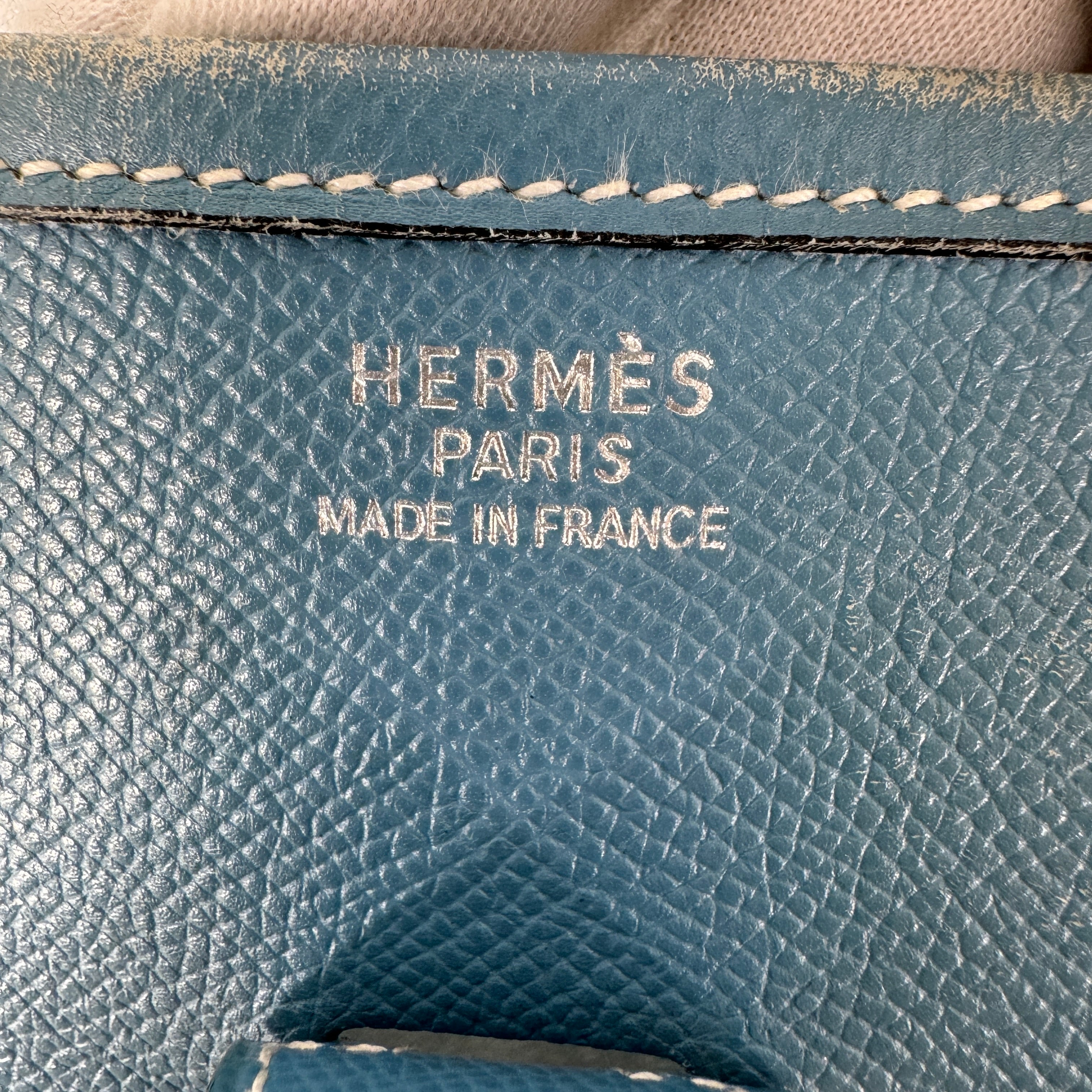 Hermes Blue Evelyne GM