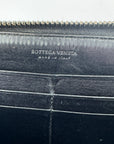 Bottega Black Intrecciato Weave Wallet