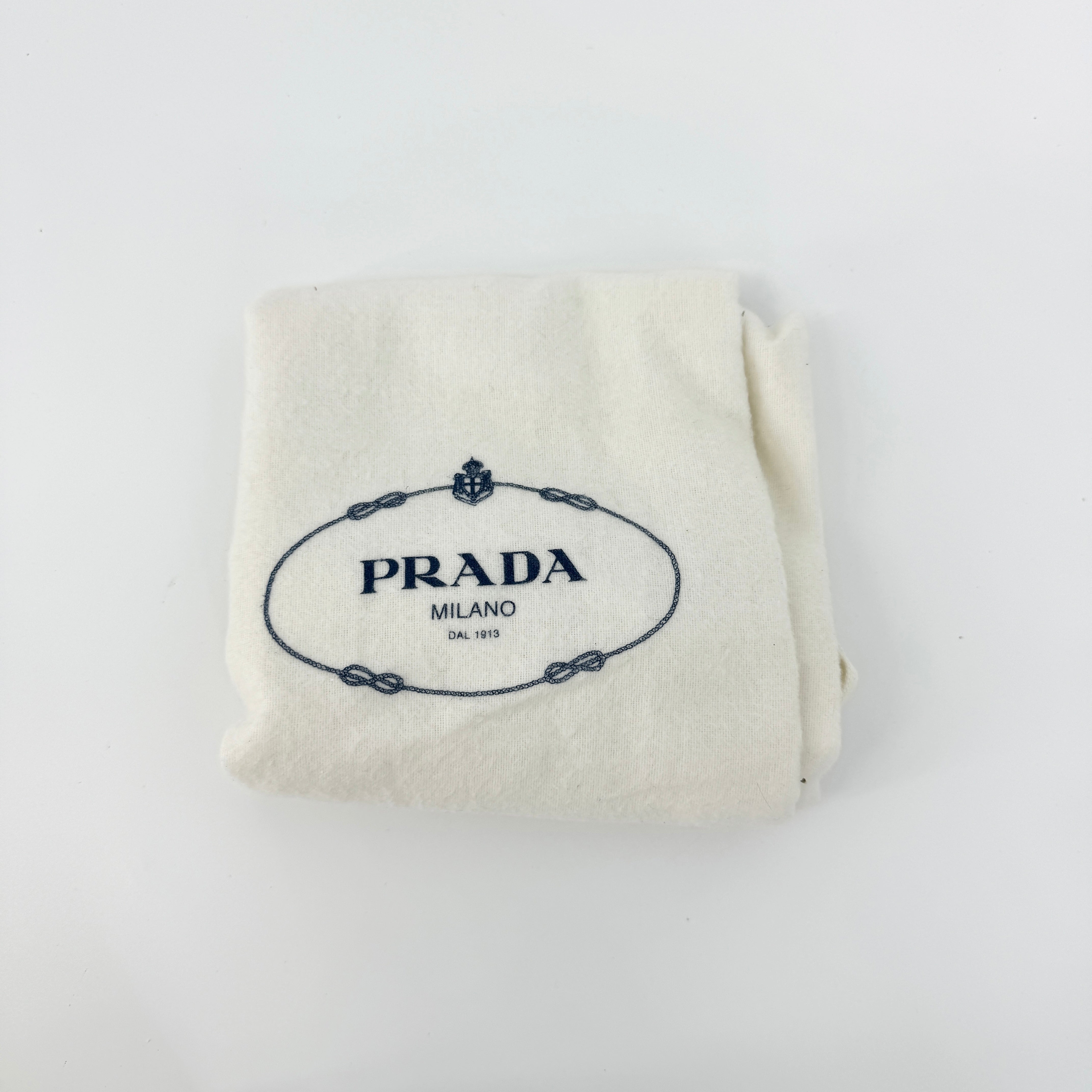 Prada Grey/White Saffiano Promenade Satchel Bag