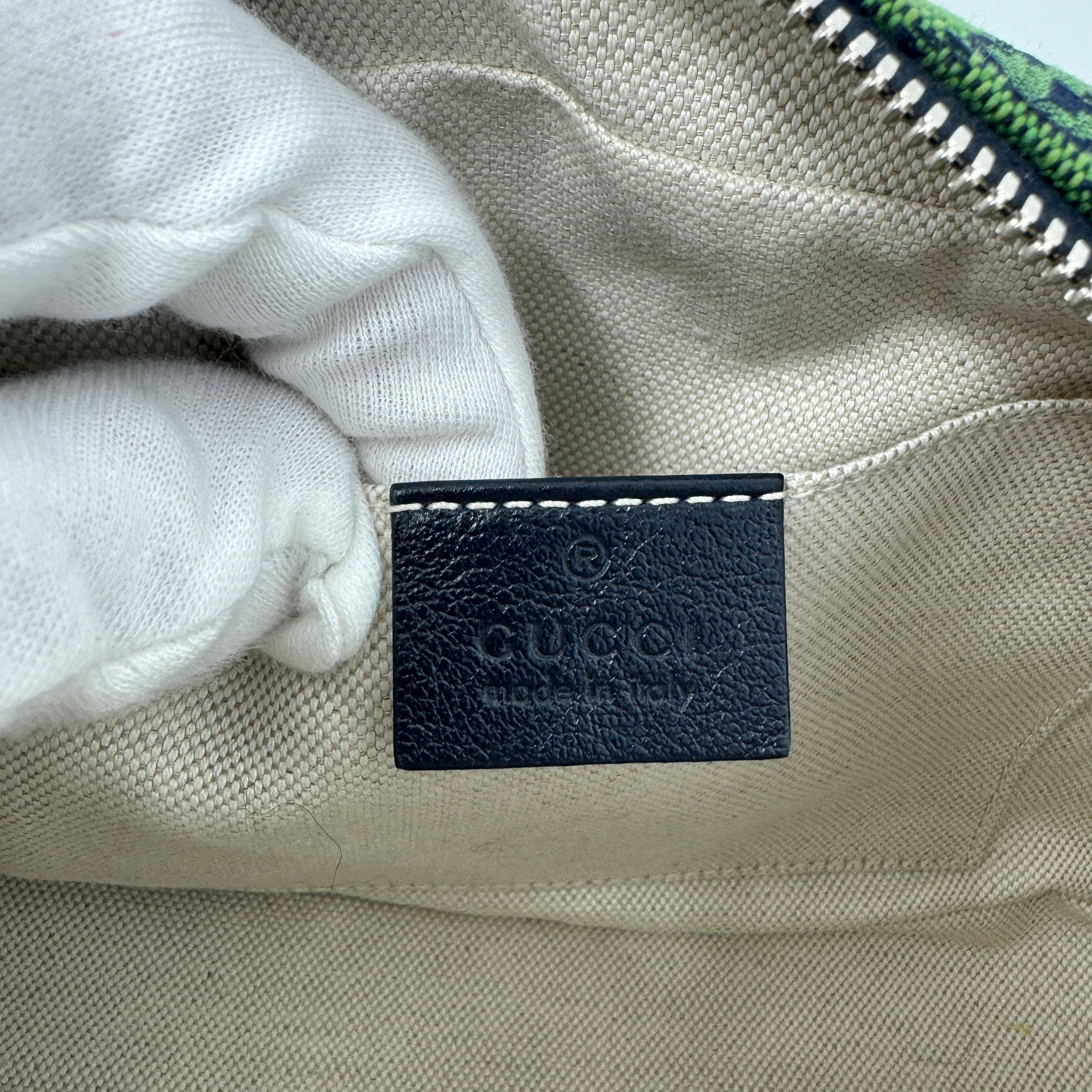 Gucci Green Canvas Marmont Camera Crossbody Bag