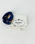 Prada Cobalt Blue Canvas Canapa Logo 2 Way Tote