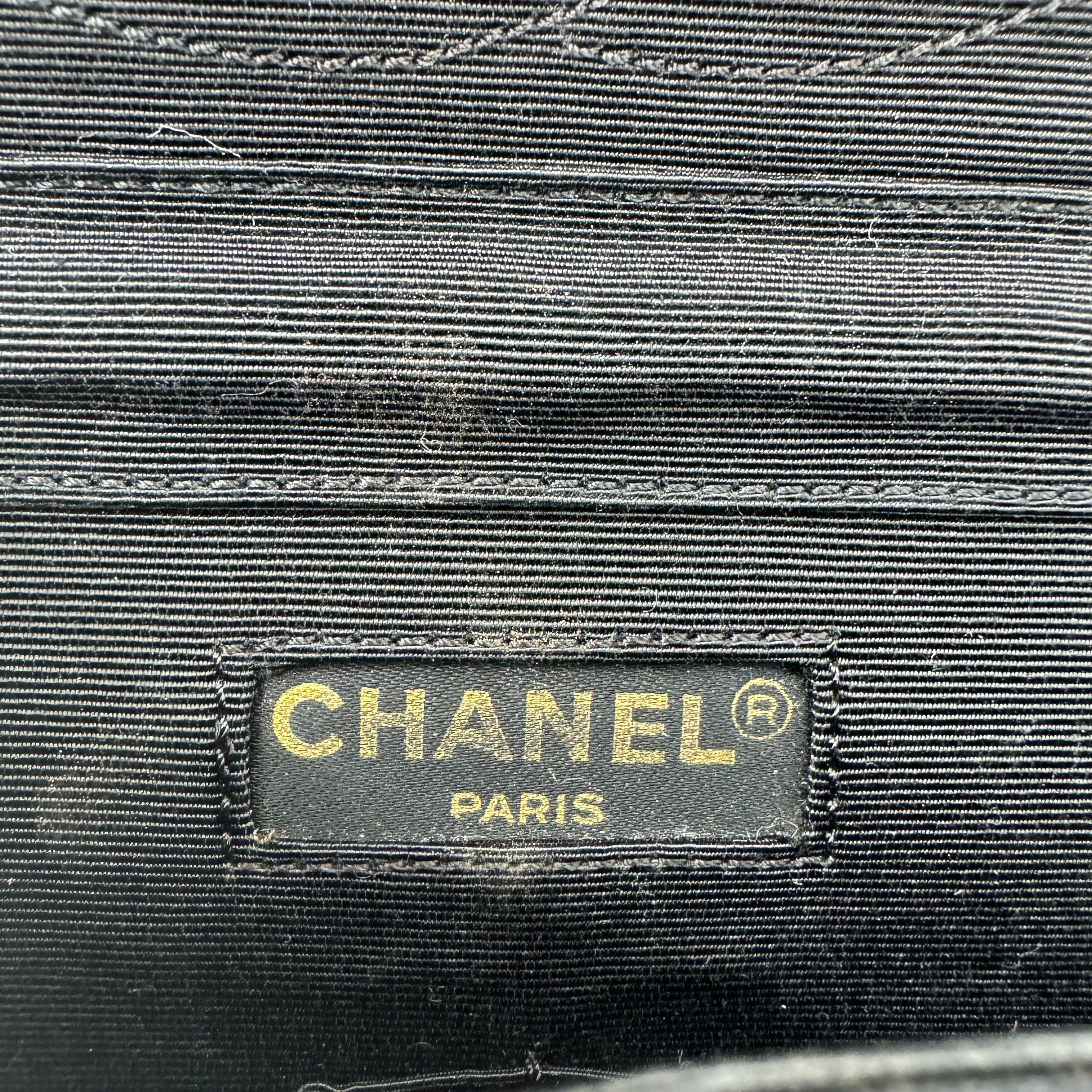 Chanel Black Quilted Satin Chain Shoulder Bag