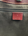 Guccci GG Canvas/Red Leather Shoulder Bag