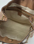 Gucci Camel Soho Pebbled Leather Chain Bag