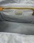 Prada Grey Canvas Canapa Logo Tote