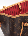 Louis Vuitton Monogram Canvas Neverfull MM w/ Red Interior