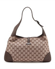 Gucci GG Canvas Jackie Canvas/Leather Shoulder bag Brown