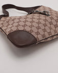 Gucci GG Canvas Jackie Canvas/Leather Shoulder bag Brown