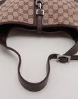 Gucci GG Canvas Jackie Canvas/Leather Shoulder bag Brown