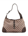 Gucci GG Canvas Jackie Canvas/Leather Shoulder bag Brown