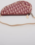 Christian Dior Red Canvas Trotter Saddle Pochette 