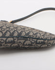 Christian Dior Navy Canvas Trotter Saddle Pochette 