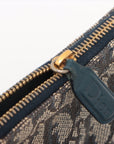 Christian Dior Navy Canvas Trotter Saddle Pochette 