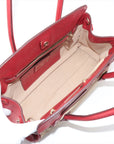 Prada Red/Beige Saffiano Cuir-Trimmed Canapa Tote 