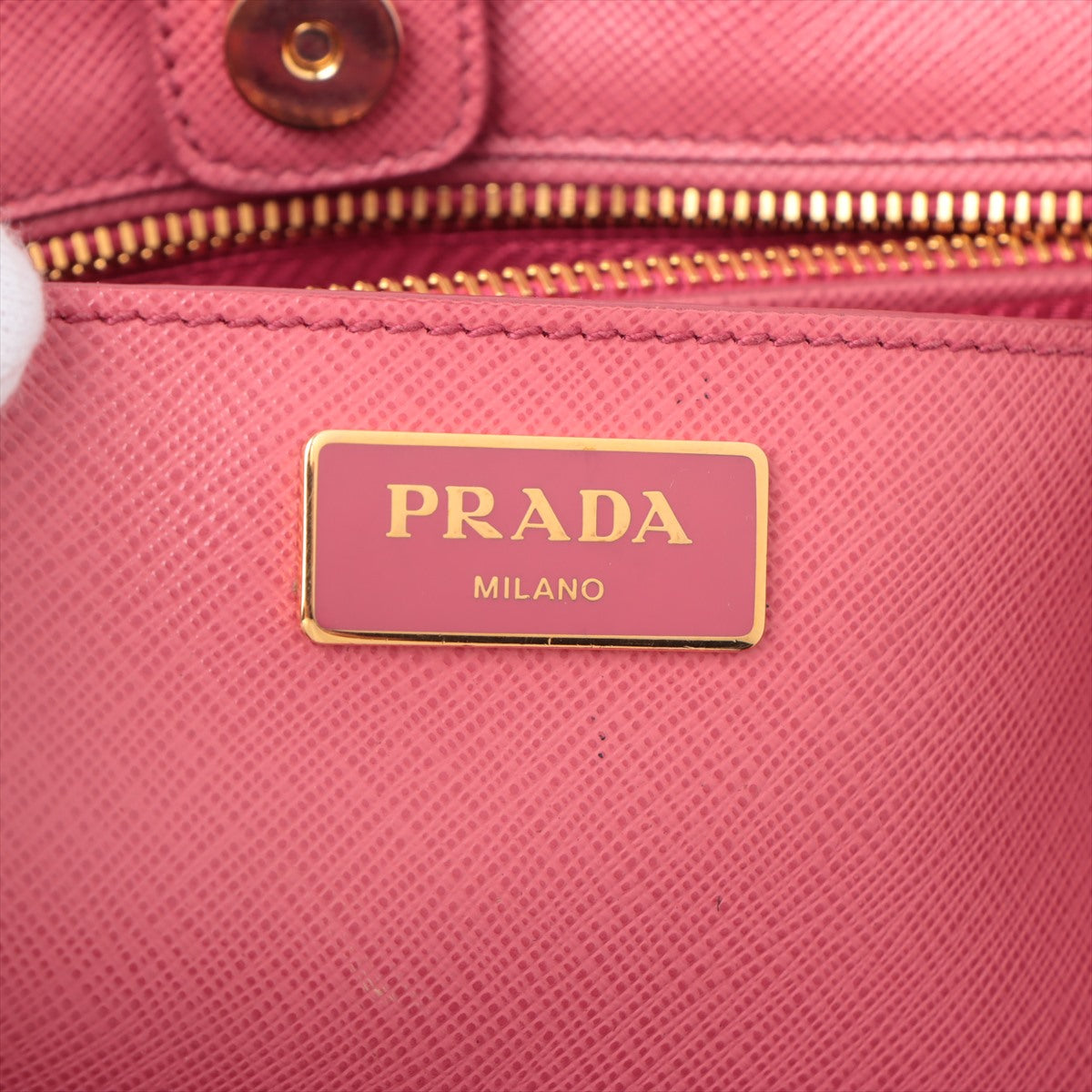 Prada Saffiano Galeria Leather Pink Tote Bag-