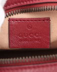 Gucci GG Marmont Round Mini Red Leather Shoulder Bag 