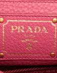 Prada Vitello Daino Leather 2 Way Handbag Pink 