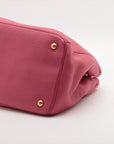 Prada Vitello Daino Leather 2 Way Handbag Pink 