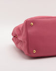 Prada Vitello Daino Leather 2 Way Handbag Pink 