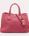 Prada Vitello Daino Leather 2 Way Handbag Pink 