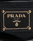 Prada Soft Calf Bow Black Tote Bag - 