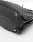 Prada Soft Calf Bow Black Tote Bag - 