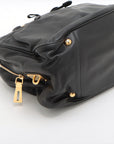 Prada Soft Calf Bow Black Tote Bag - 