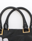 Prada Soft Calf Bow Black Tote Bag - 