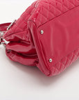 Chanel Matelasse Patent Leather Chain Tote Bag Red Silver Metal Fittings 15XXXXXX 