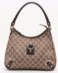 Gucci GG Canvas & Leather Shoulder bag Brown 