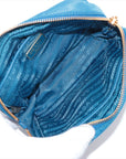 Prada Blue Nylon Tessuto Mini Bow Crossbody Bag 