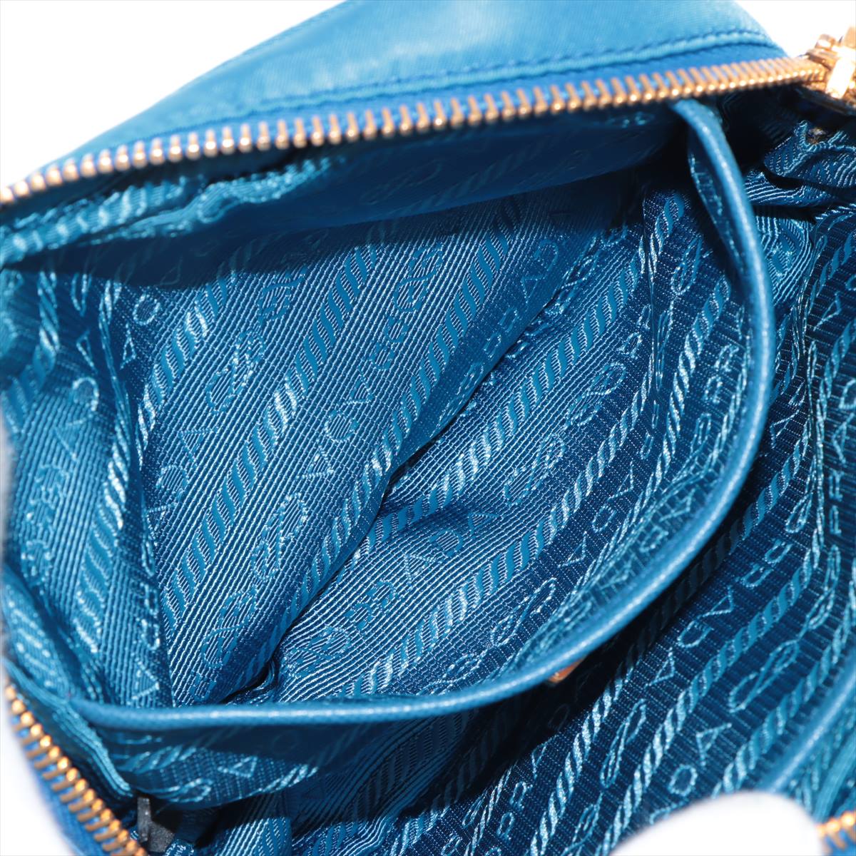 Prada Blue Nylon Tessuto Mini Bow Crossbody Bag 