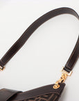 Fendi Zucca Canvas &amp; Leather Shoulder bag Brown- 