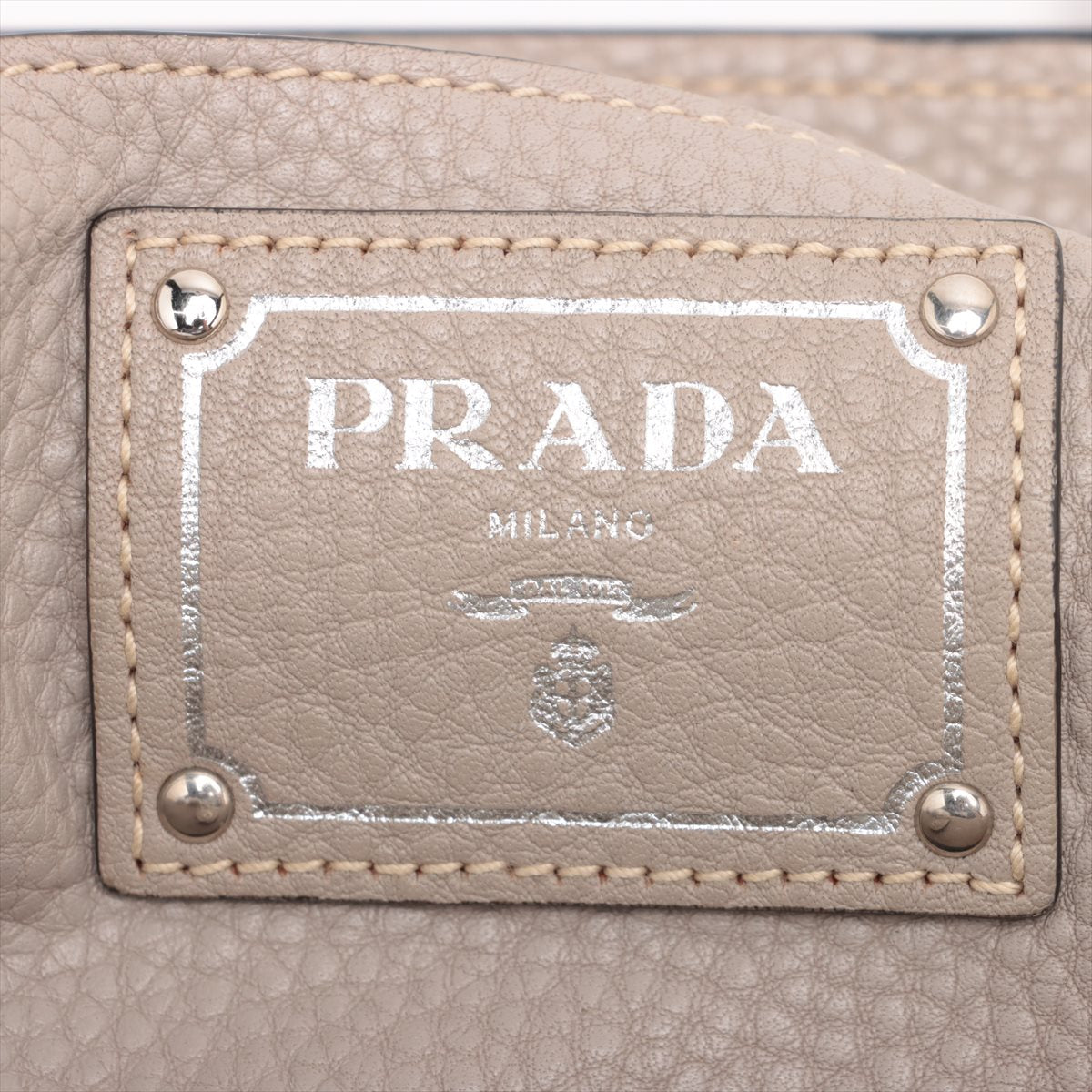 Prada Vitello Phenix Leather 2 Way Tote Bag Beige BN2795 