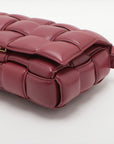 Bottega Veneta Padded Cassette Maxi Intrecciato Leather Shoulder Bag Bordeaux  