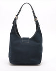 Fendi Canvas Mamma Baguette Shoulder bag Navy Blue 26686 