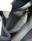 Fendi Canvas Mamma Baguette Shoulder bag Navy Blue 26686 