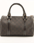 Gucci GG Supreme PVC &amp; leather Mini Boston Bag Brown 193604  