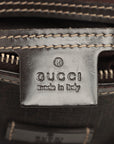 Gucci GG Supreme PVC &amp; leather Mini Boston Bag Brown 193604  